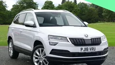 Moon white metallic Used 2018 Skoda Karoq SE L SUV | £15,995 (Fair price)