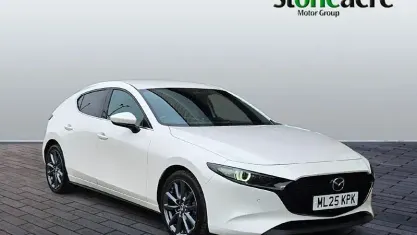 Used Mazda 3 Exclusive-Line 140 HP (102 kW) 2025 White Hatchback