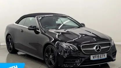 Used Mercedes E220 AMG line 194 HP (142 kW) 2019 Black Cabriolet