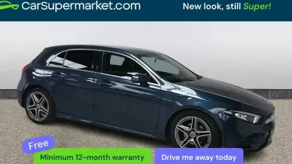 Second-hand Mercedes A200 AMG line 163 CP (119 kW) 2020 Albastru Hatchback