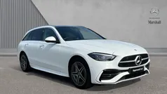 Polar white Used 2024 Mercedes C300e AMG Line Premium Plus Estate | £41,607 (Fair price)