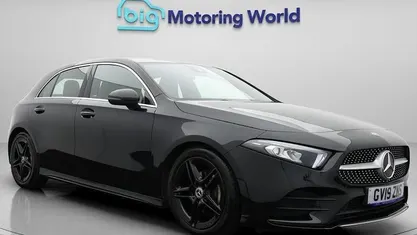 Used Mercedes A180 AMG line 136 HP (100 kW) 2019 Black Hatchback