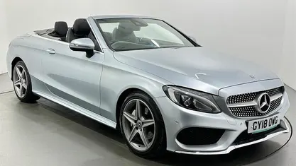 Silver Used 2018 Mercedes C220 AMG line Cabriolet | £15,929 (Fair price)