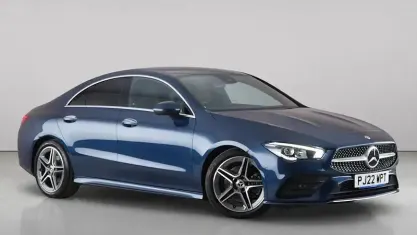 Used Mercedes CLA200 AMG line 163 HP (119 kW) 2022 Blue Coupe