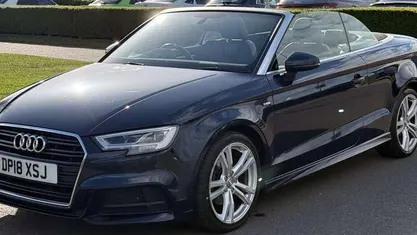 Used Audi A3 Cabriolet S-Line 150 HP (110 kW) 2018 Blue Cabriolet
