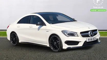 Used Mercedes CLA45 AMG Exclusive 381 HP (280 kW) 2016 White Coupe