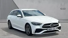 White Used 2024 Mercedes C220 AMG line Estate | £33,418 (Fair price)