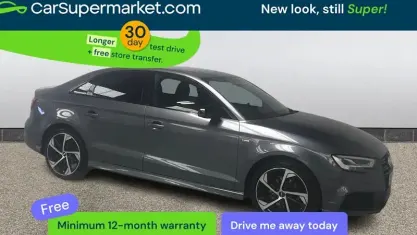 Begagnad Audi A3 Black Edition 150 HK (110 kW) 2019 Grå Sedan