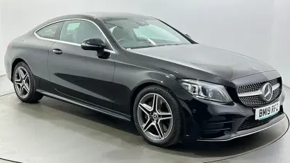 Used Mercedes C300 AMG line 258 HP (189 kW) 2019 Black Coupe