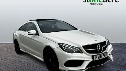Used Mercedes E220 AMG line 177 HP (130 kW) 2016 White Coupe