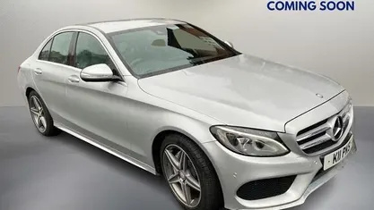 Used Mercedes C220 AMG line 170 HP (125 kW) 2015 Silver Sedan