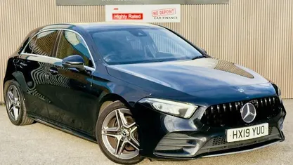 Used Mercedes A180 AMG line 116 HP (85 kW) 2019 Black Hatchback