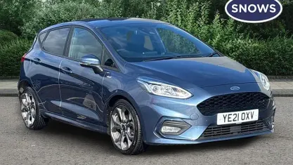 Second-hand Ford Fiesta ST-Line 125 CP (91 kW) 2021 Albastru Hatchback