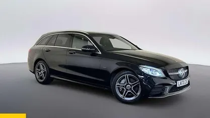 Used Mercedes C300e AMG line 320 HP (235 kW) 2021 Black Estate