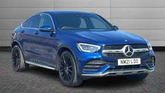 Brilliant blue Used 2021 Mercedes GLC300 AMG Line Premium Coupe | £34,795 (Fair price)
