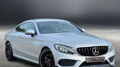 Used Mercedes C220 AMG line 170 HP (125 kW) 2017 Silver Coupe