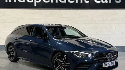 Used Mercedes CLA200 AMG line 163 HP (119 kW) 2022 Blue Coupe
