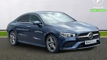 Used Mercedes CLA180 AMG Line Premium 136 HP (100 kW) 2022 Blue Coupe