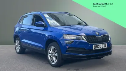 Used Skoda Karoq SE Technology 116 HP (85 kW) 2020 Blue SUV