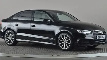 Used Audi A3 Black Edition 150 HP (110 kW) 2018 Black Sedan