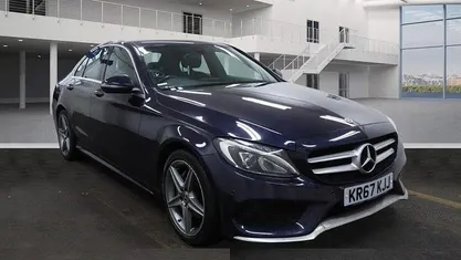 Blue Used 2017 Mercedes C220 AMG line Sedan | £10,999 (Fair price)
