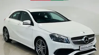 Used Mercedes A200 AMG line 136 HP (100 kW) 2017 White Hatchback
