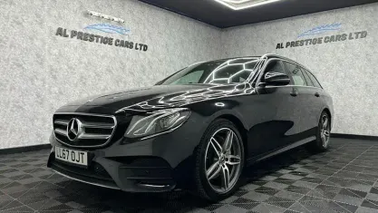 Used Mercedes E220 AMG line 194 HP (142 kW) 2017 Black Estate