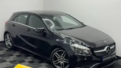Used Mercedes A160 AMG line 102 HP (75 kW) 2018 Black Hatchback