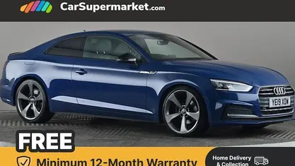 Used Audi A5 Black Edition 150 HP (110 kW) 2019 Blue Coupe