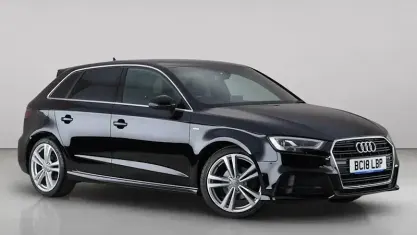Used Audi A3 Sportback S-Line 116 HP (85 kW) 2018 Black Hatchback