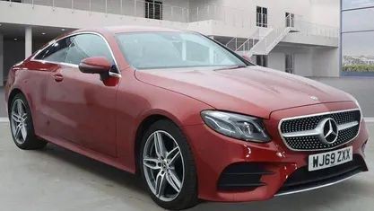 Used Mercedes E220 AMG line 194 HP (142 kW) 2019 Red Coupe