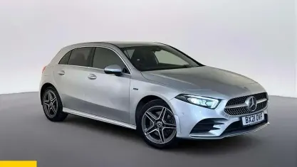 Used Mercedes A250 AMG line 218 HP (160 kW) 2021 Silver Hatchback