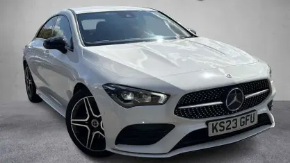 Used Mercedes CLA180 AMG line 136 HP (100 kW) 2023 White Coupe