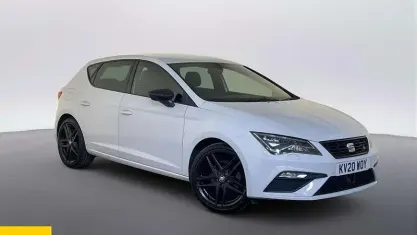 Used Seat Leon Black Edition 131 HP (96 kW) 2020 White Hatchback
