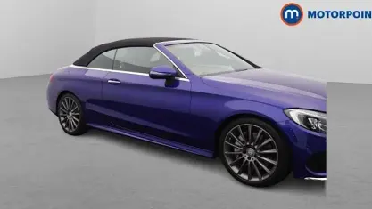 Used Mercedes C250 AMG Line Premium Plus 204 HP (150 kW) 2017 Blue Cabriolet