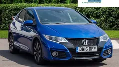Blue Used 2016 Honda Civic SE Plus Hatchback | £9,499 (Fair price)