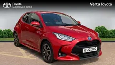 Red Used 2022 Toyota Yaris Hybrid Design Hatchback | £16,786 (Fair price)