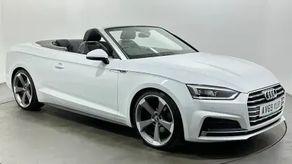Used Audi A5 Cabriolet S-Line 190 HP (139 kW) 2019 White Cabriolet