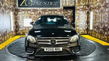 Used Mercedes E220 AMG line 194 HP (142 kW) 2016 Black Estate