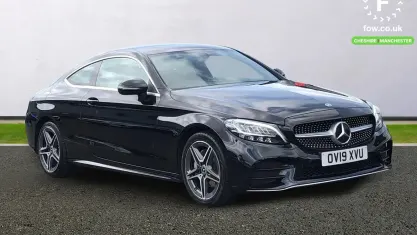 Used Mercedes C200 AMG line 184 HP (135 kW) 2019 Black Coupe