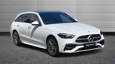 Opalite white bright Used 2024 Mercedes C300e AMG Line Premium Plus Estate | £42,750 (Fair price)