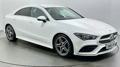 Used Mercedes CLA200 AMG line 163 HP (119 kW) 2019 White Coupe