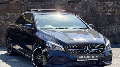 Used Mercedes CLA220 AMG line 170 HP (125 kW) 2018 Black Coupe