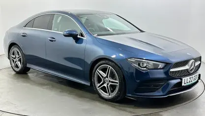 Used Mercedes CLA180 AMG line 136 HP (100 kW) 2022 Blue Coupe