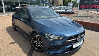 Used Mercedes CLA220 AMG Line Premium 190 HP (139 kW) 2022 Blue Sedan