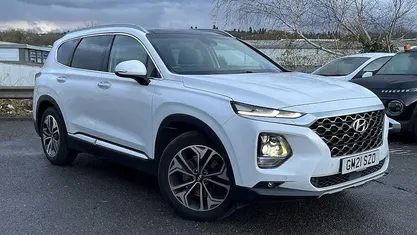 White Used 2020 Hyundai Santa Fe Premium SE SUV | £23,999 (Fair price)