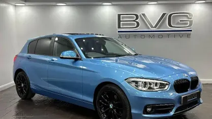 Used BMW 120 Sport Line 184 HP (135 kW) 2018 Blue Hatchback