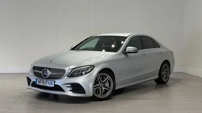Used Mercedes C300 AMG line 258 HP (189 kW) 2019 Silver Sedan