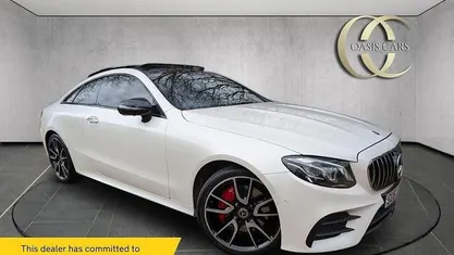 Used Mercedes E400 AMG line 333 HP (244 kW) 2017 White Coupe