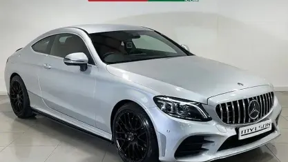Used Mercedes C220 AMG line 194 HP (142 kW) 2019 Silver Coupe